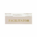Facilitator Gray Award Ribbon w/ Gold Foil Print (4"x1 5/8")